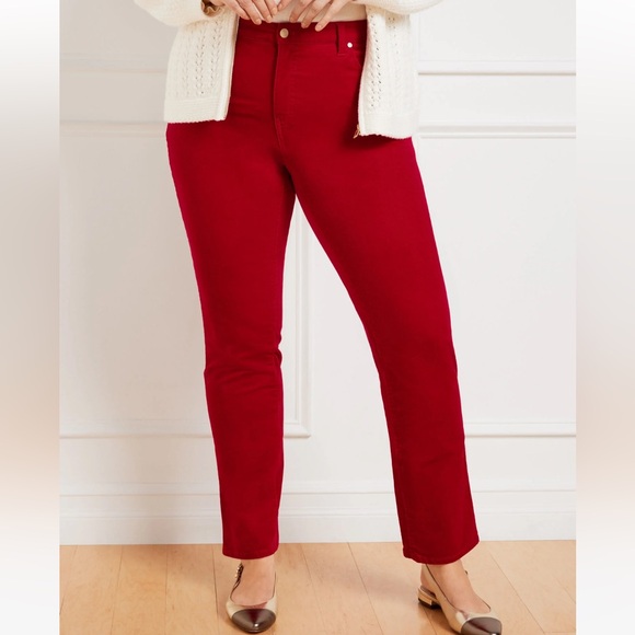 Talbots Pants - Talbots Red Corduroy Heritage Straight Pants